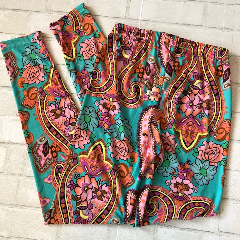 YELETE Floral Print Leggings - Picture 1 of 5